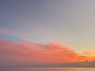 sunset over the sea