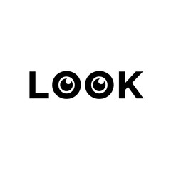 Eye Letter look logo icon design template design