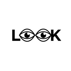 Eye Letter look logo icon design template design