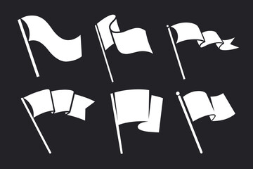 Flags set. Black and white images.