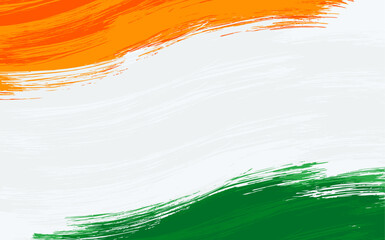 Indian flag background, abstract, wallpaper, art 
with Indian flag brush strokes for Indian independence day celebration background, copy space  presentation, template for 15 august & Republic day