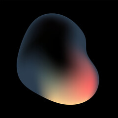abstract gradient liquid color in rounded shape
