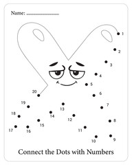 Cute Alphabet Dot To Dot Connect, Coloring Pages for kids, Activity Book, Alphabet for Kids