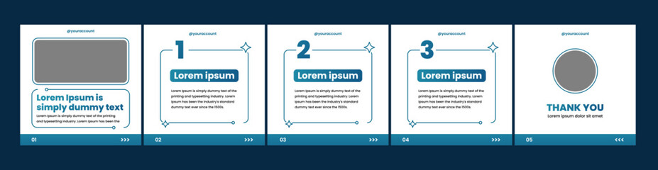 carousel template layout for social media posts © Rozin