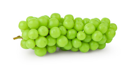 Fresh and Juicy Green Grape Isolated on White Background - Healthy Organic Fruit Snack for Nutrition