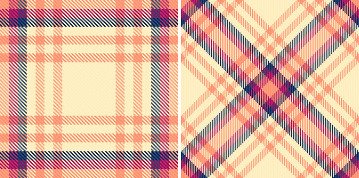 Tartan check plaid of background fabric seamless with a pattern vector texture textile.
