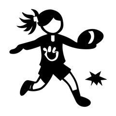 Sports girls vector logo