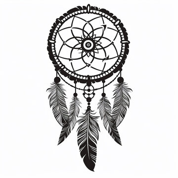 Dreamcatcher tattoo, Dreamcatcher,dreamcatcher black and white