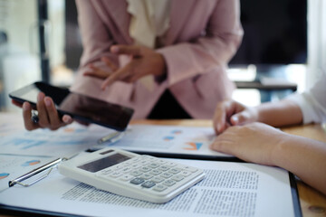 Fototapeta premium Business People Meeting Design Ideas professional investor working new start up project. Concept. business planning in office