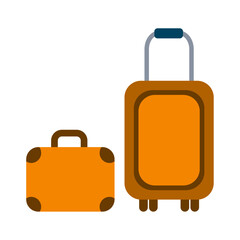 baggage luggage flat vector icon