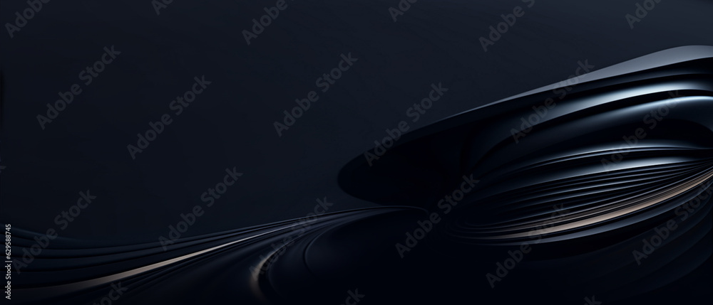 Aufkleber 3d abstract curve background in the concept of creating future sound wave technology. communication,