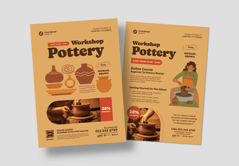 Pottery Ceramic Class Flyer Layout