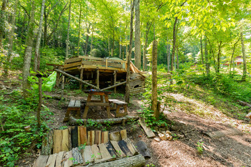 cozy wooded campsite