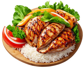 grilled chicken with vegetables