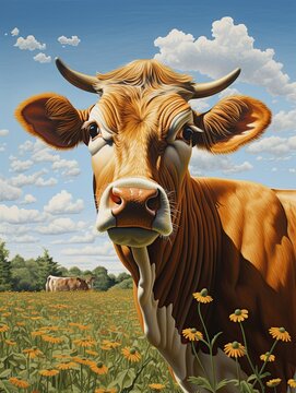 Naklejki cow illustration
