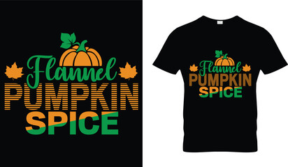 Flannel Pumpkin spice t-shirt design