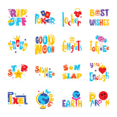 Bundle of Alphabets Flat Stickers 


