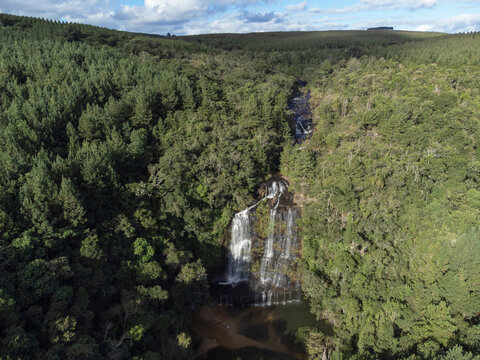 Fennel waterfall (cachoeira do erva doce) in Senges Parana Brazil.