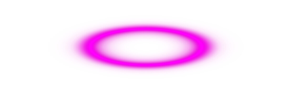 Pink Angel halo ring saint aureole icon. Holy ring angel halo with lightning. Pink nimbus circle realistic element on transparent background.