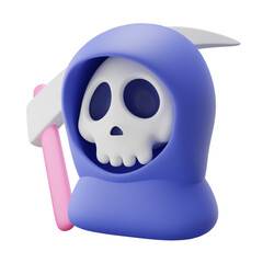 Halloween Trick or Treat 3D Icon Set Spooky Horror Ghost Creepy Pumpkin Witch Hat Skull Cauldron Bone Candy Festival Event Costume