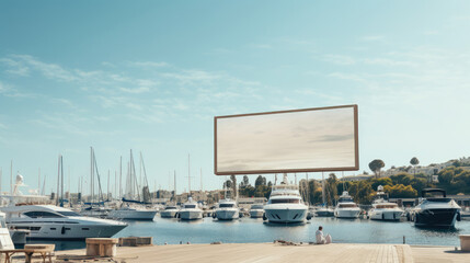 Fototapeta premium billboard at the marina