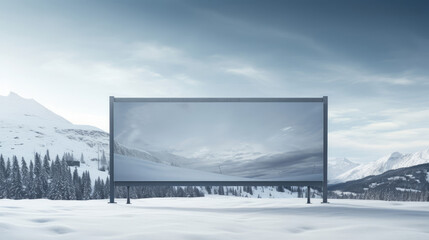 billboard on mountain