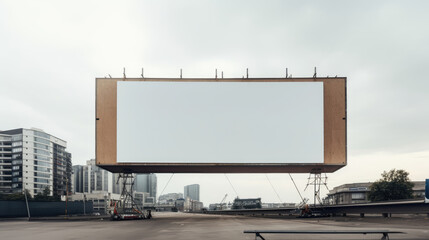 blank billboard in the city