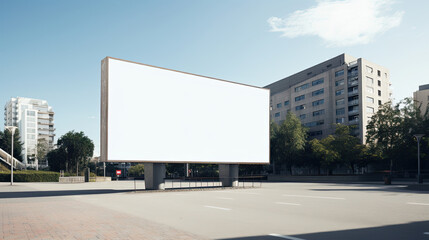 Fototapeta na wymiar Blank billboard in the city