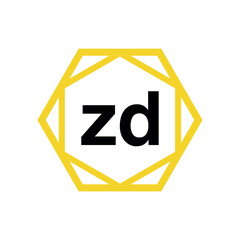 Obraz premium ZD company name monogram. ZD icon.