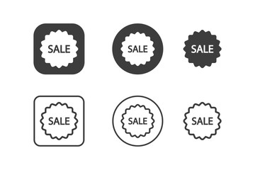 Fototapeta premium sale tag icon design 6 variations. Isolated on white background.