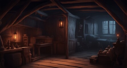 interior of a old abandoned house