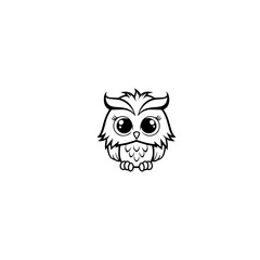 owl coloring page illustration