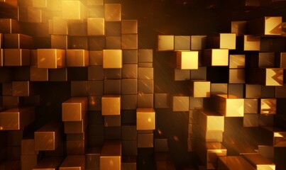 Golden blocks Background illustration