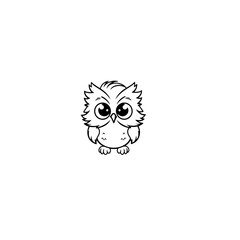 owl coloring page illustration