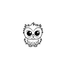 owl coloring page illustration