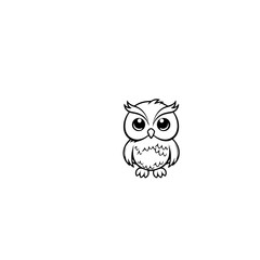 owl coloring page illustration