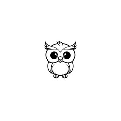 owl coloring page illustration