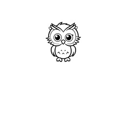 owl coloring page illustration