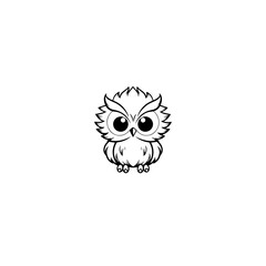 owl coloring page illustration