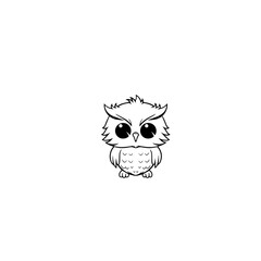 owl coloring page illustration
