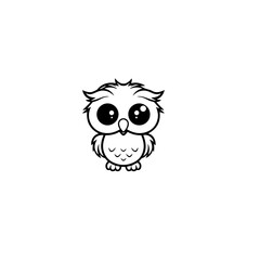 owl coloring page illustration