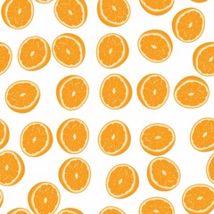 realistic repeating pattern of orange citrus fruits created with a digital illustration