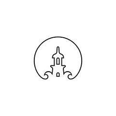 Lighthouse logo design with line design style