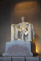 Fototapeta premium Iconic Lincoln Memorial in the evening. Washington, United States.