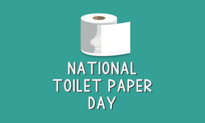 National Toilet Paper day, Toilet Paper Day Poster, August 26. Important day