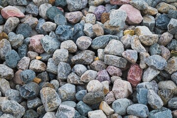 Closeup of stones and rocks on the ground under the natural light