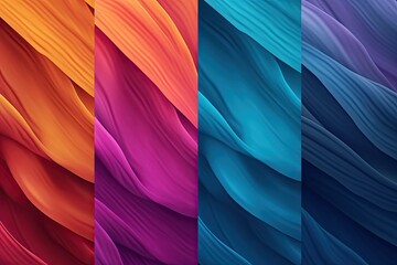 Obraz premium Chromatic Ripples: Multicolored Waves in an Illustration Background (Generative AI)