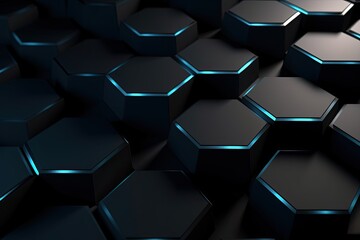 Obscured Symmetry: Darkened Hexagon Pattern (Generative AI)