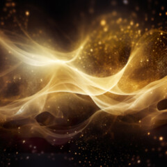 Obraz premium Blurred gold glow particle abstract background
