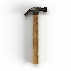 Overhead shot of a 3D rendered scale model of a hammer